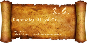 Kopeczky Olivér névjegykártya