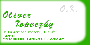 oliver kopeczky business card